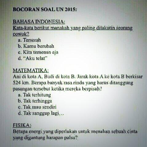 Calvindha's tweet photo. Selamat pagi, semangat UNnya adik adik hahaha http://t.co/cK7ERogmLH