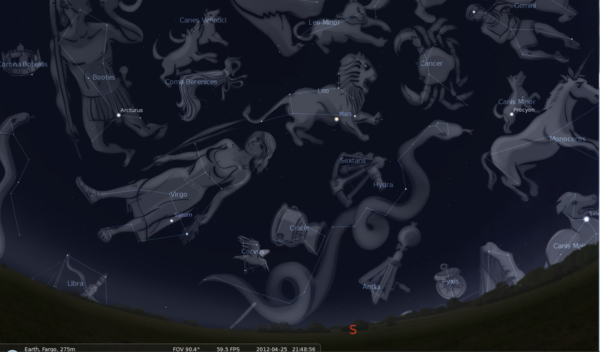 AstroAnnas2's tweet photo. Pirmdien, 13.aprīlī, plkst.17.25:
- Turpinām iepazīt pavasara zvaigžņoto debesi http://t.co/A1s9JKNGYi