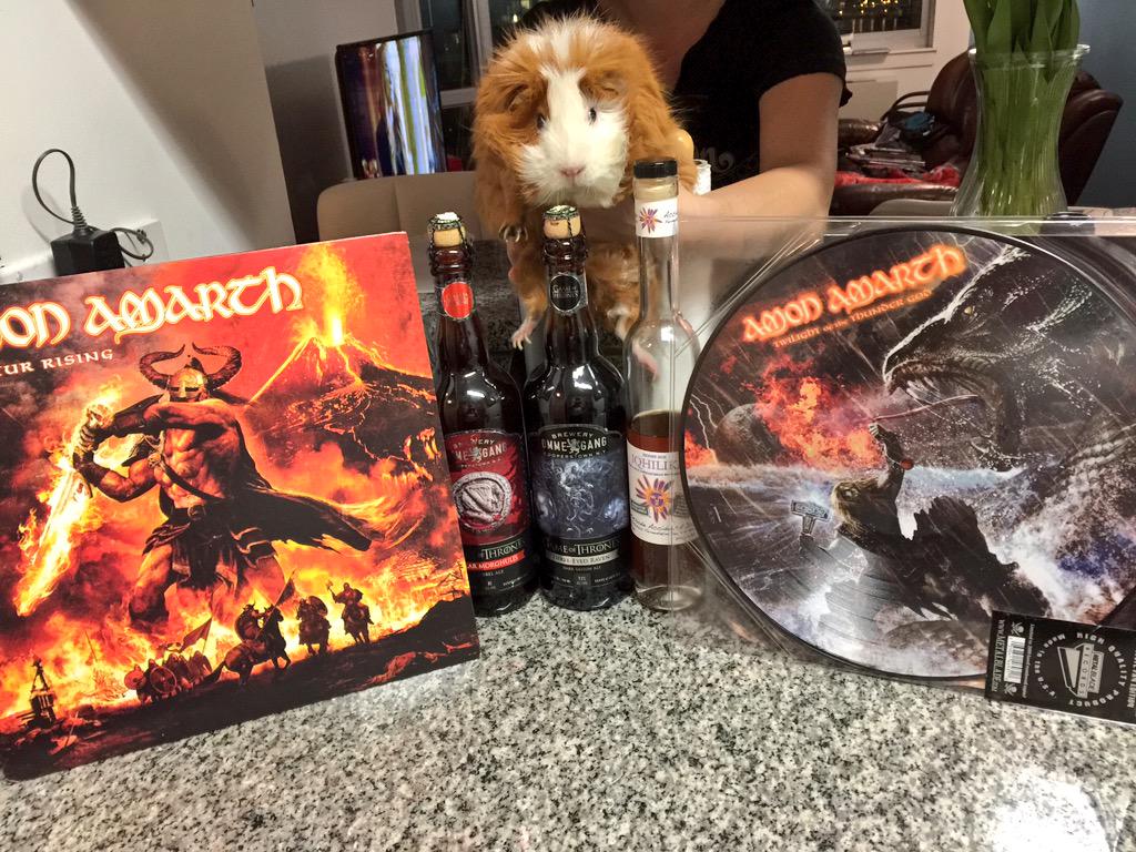 cwotd's tweet photo. All the necessary tools for tonight's Game of Thrones premier! @AmonJohan @AmonAmarthBand http://t.co/SweLN0O6EB