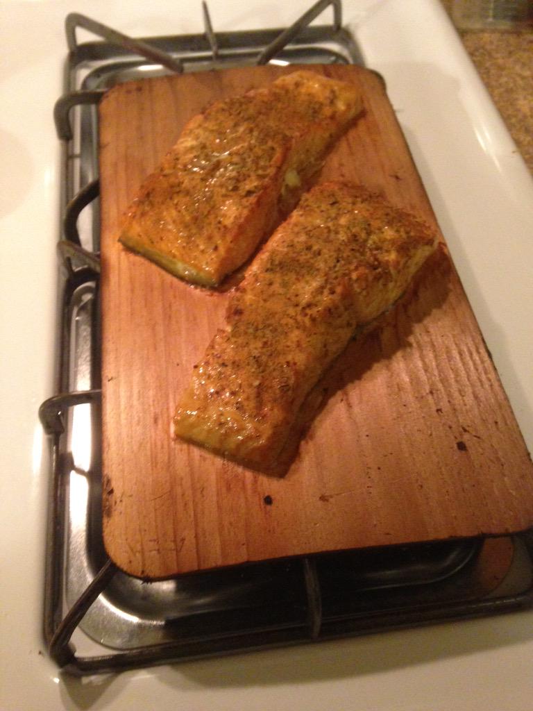 Cedar plank salmon #boymeetsgrill