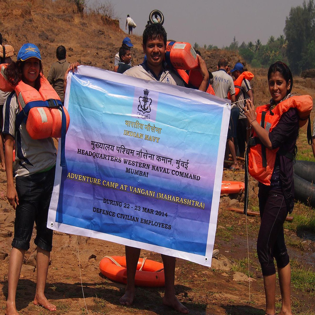 Adventure1Zone's tweet photo. Proudly having #indiannavy at our #campsite for outdoor training and various #adventure #rappeling #rockclimbing etc. http://t.co/d86nd4q0yg