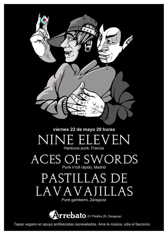 mhumanoprod's tweet image. 22/5 @arrebato_zgz NINE ELEVEN + ACES OF SWORDS + PASTILLAS DE LAVAVAJILLAS @Comunicanroll @zgzconciertos