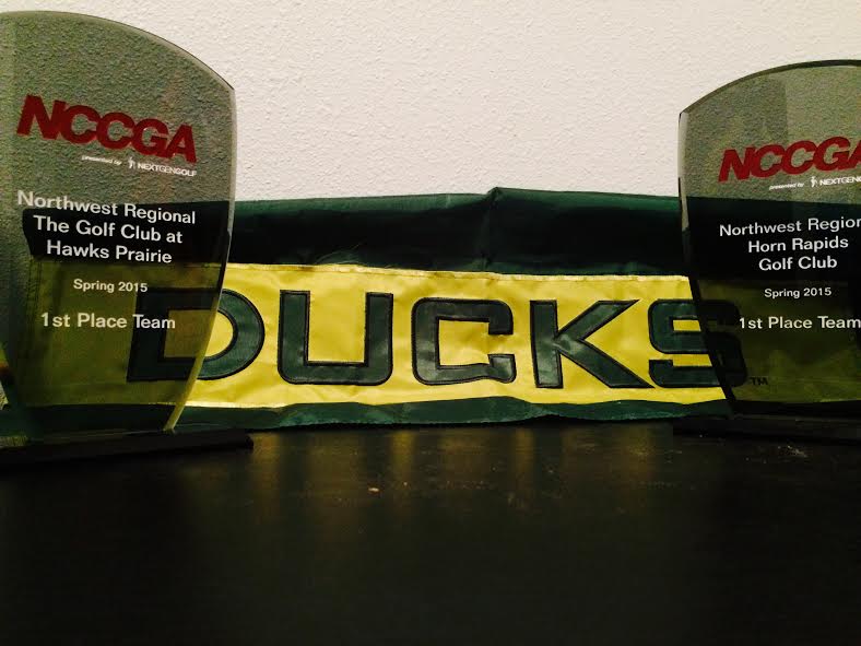 Duck_ClubGolf's tweet photo. Northwest Region Champs! On our way to Nationals! See you in Greensboro @NCCGA #goducks #Battle4Bryan http://t.co/bU2YP8Tnnu