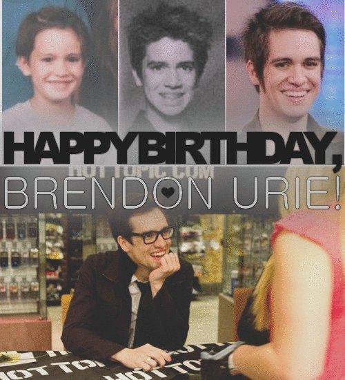 HAPPY BIRTHDAY DAY TO 1 OF MY HEROES BRENDON URIE!  keep on doing what you love . I Love You Brendon Urie bigfan 