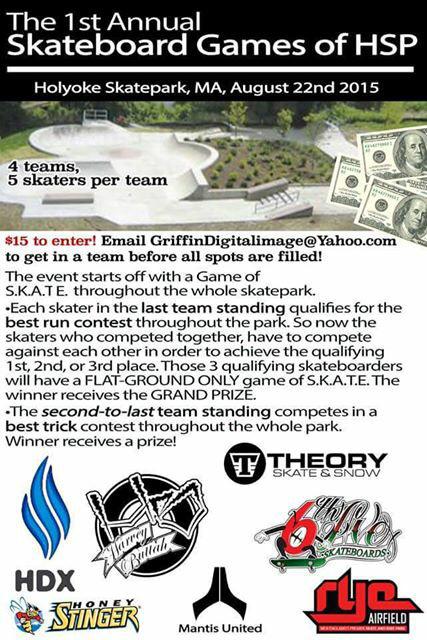 6thavesb's tweet photo. We are #sponsoring the 1st annual #Skateboard Games at Holyoke Skatepark!! @harveybuttah will also take part! http://t.co/PFJrOUt4H3