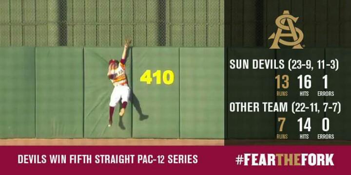 KyleCaldwellAZ's tweet photo. What a sweet night to be a Sun Devil.
The bats were BOOMING - Great win!
#BEATuofeh http://t.co/w6E4f5n6VG