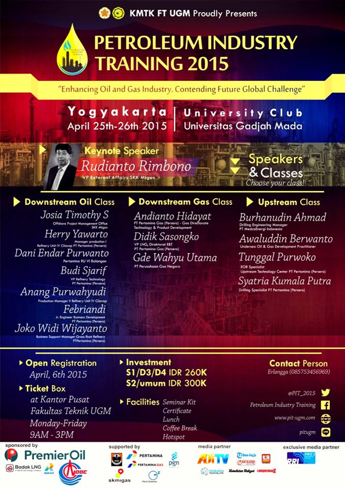 PIT_2016's tweet photo. @spetrisakti  KMTK FT UGM PRESENTS : Petroleum Industry Training 2015
http://t.co/VsjTslcLyc http://t.co/Boa1zNbOZ7