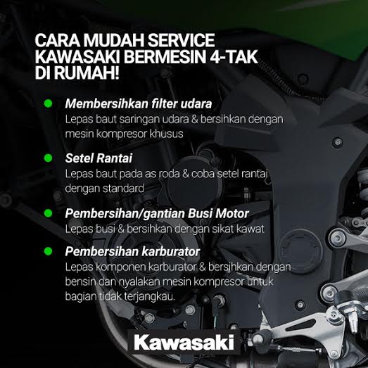 KawasakiLovers's tweet photo. Sesekali coba service Kawasaki bermesin 4-Tak sendiri dong, Bro! http://t.co/yRTaNgCJme