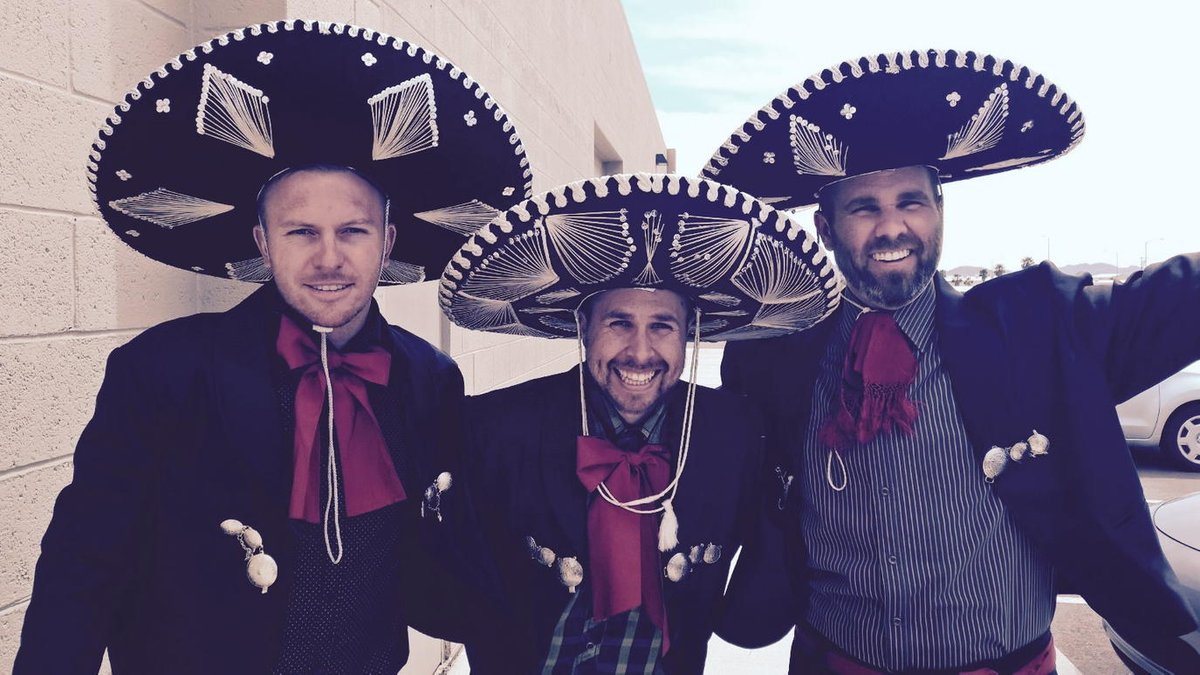 chadbudlong's tweet image. Had a blast with my boys @C_Bowles @YourbuddyB impersonating the legendary "3 Amigos" #NFAnnivFiesta
