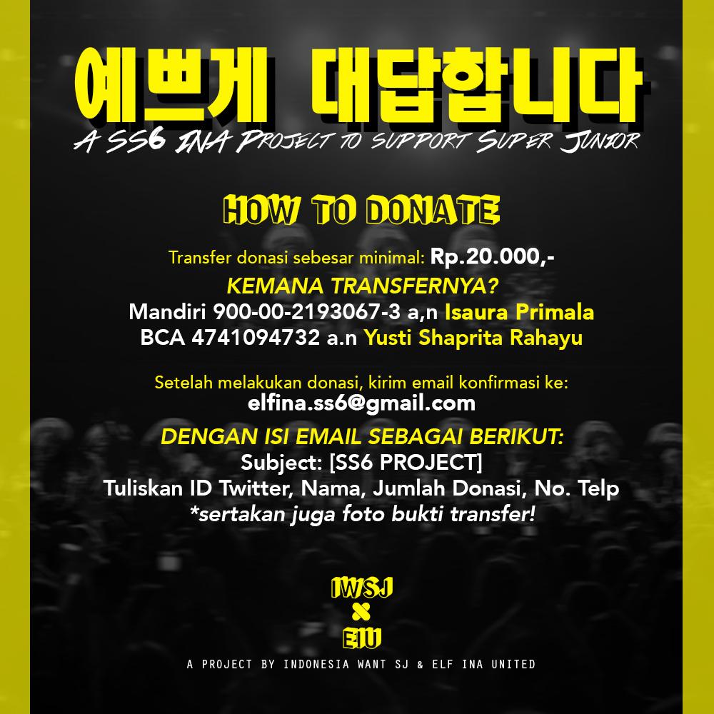ELF_INAunited's tweet photo. [SS6 INA PROJECT NOTICE!!] 예쁘게 대답합니다 Project Details!! 😁 cc: @IndonesiaWantSJ http://t.co/V7n3txWzew