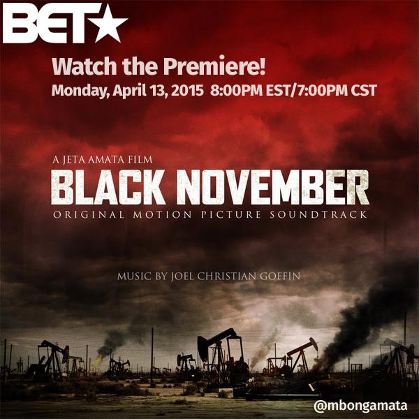 MbongAmata's tweet photo. So happy!! Catch the premiere of #BlackNovember on @BET April 13 8PM EST/7PM CST!! http://t.co/V80n5RW37q http://t.co/WkujkltqjI
