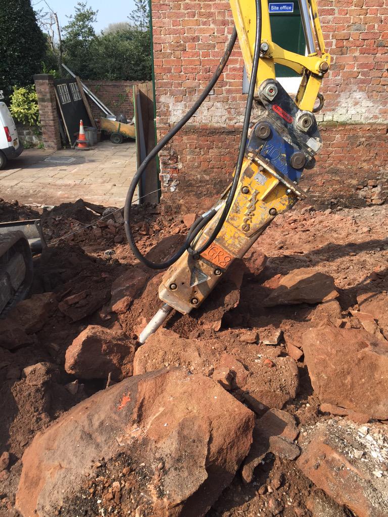 #pecking #sandstone today. #construction #groundworks