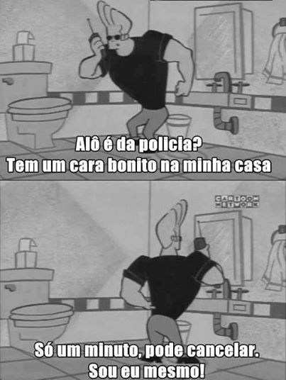 #JohnnyBravo #cartoon #meuprimeiroTweet 
Não, pera... Era o espelho kkk