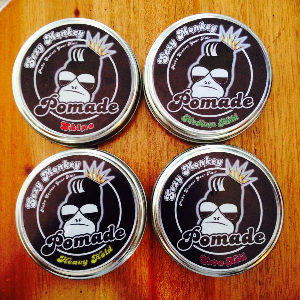 back in stock sexy monkey pomade dengan kemasan dan wangi baru,minat? silahkan cek bio kita,salam klimis ;)