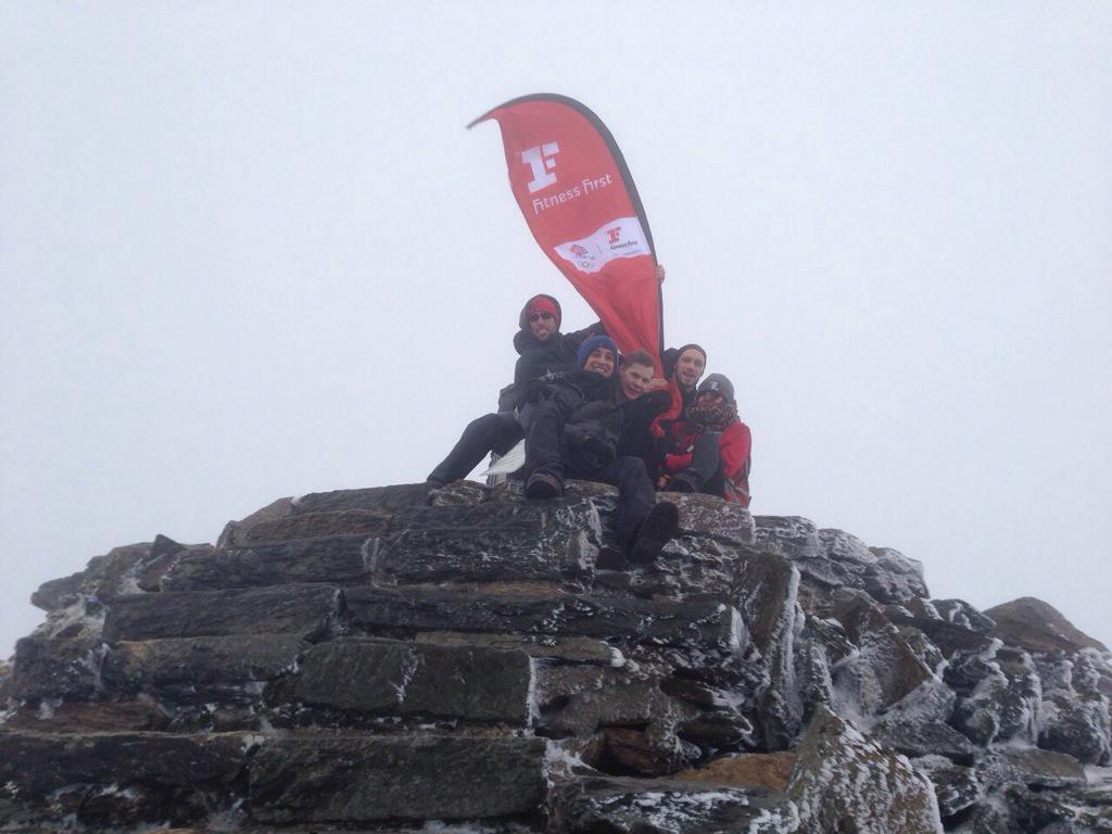 FFTowerhill's tweet photo. Team #fftowerhill climbed Snowdon this weekend. We took our @FitnessFirstUK flag all the way to the summit #aimhigher http://t.co/NsJG04yfvW