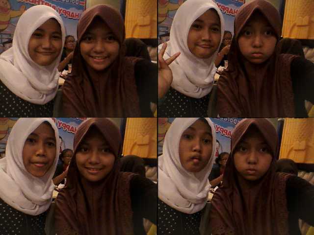 kerudung putih itu bella,sampingnya titian😊