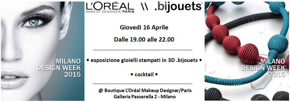 Bijouets's tweet photo. @lorealparisit Boutique is the perfect frame for exclusive exhibition of 3D printed jewelry by @Bijouets/16-04 / h:19 http://t.co/HG3fmc1X6c