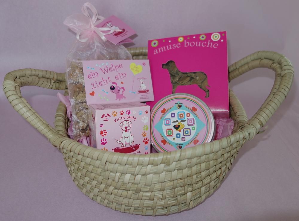 ein Welpe zieht ein und vicoswelt hat das richtige Geschenk. Für einen weiblichen Welpen....