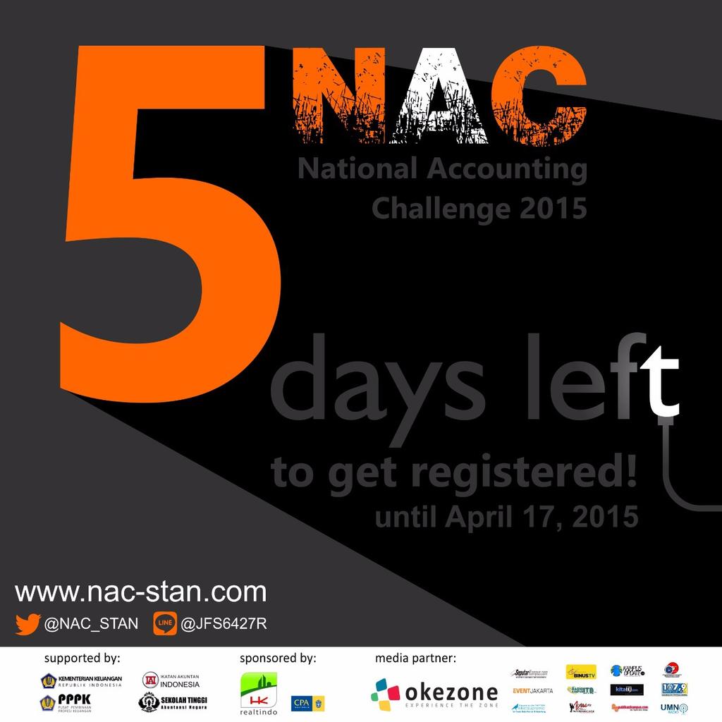 Waw! Udah H-5 aja pendaftaran ditutup??? Buruan daftar yuk.. nac-stan.com