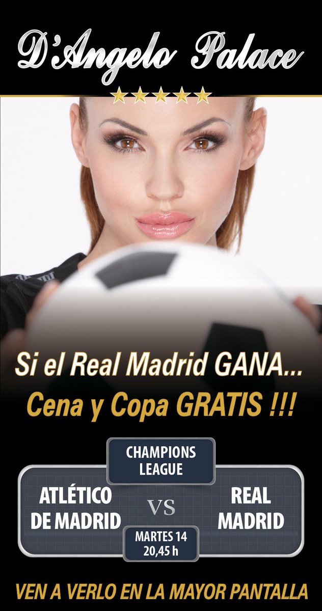 Mañana vuelve la champions!!!
Cenar y una copita puede salirte gratis ;)