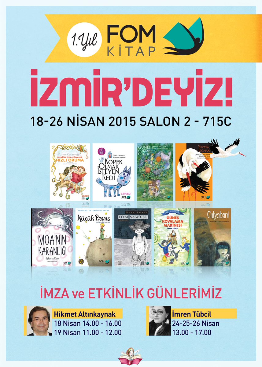 İzmir Kitap Fuarı'nda görüşmek üzere! :)