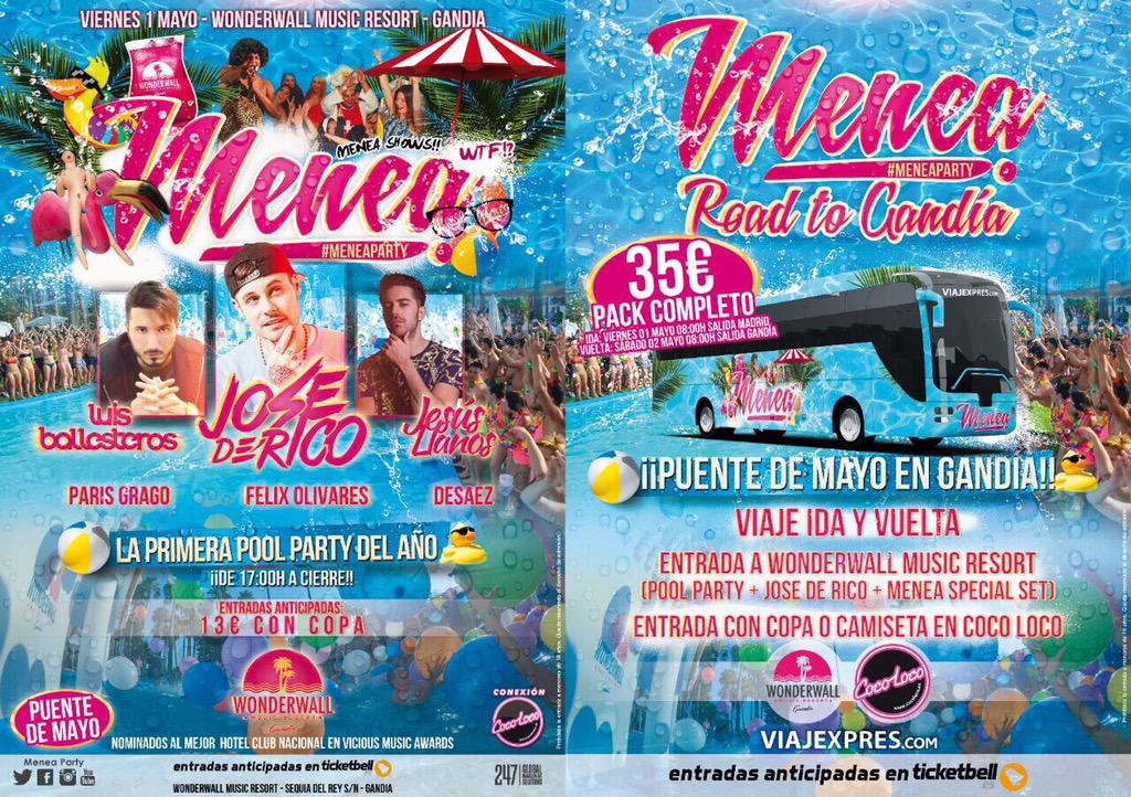 ListasFonseca's tweet photo. Vive la experiencia MENEA dia 1y2 la primera POOL PARTY x 35€ #Quenotelocuenten #Menea 
Compra de entradas 696641456 http://t.co/a23zsaIo3s