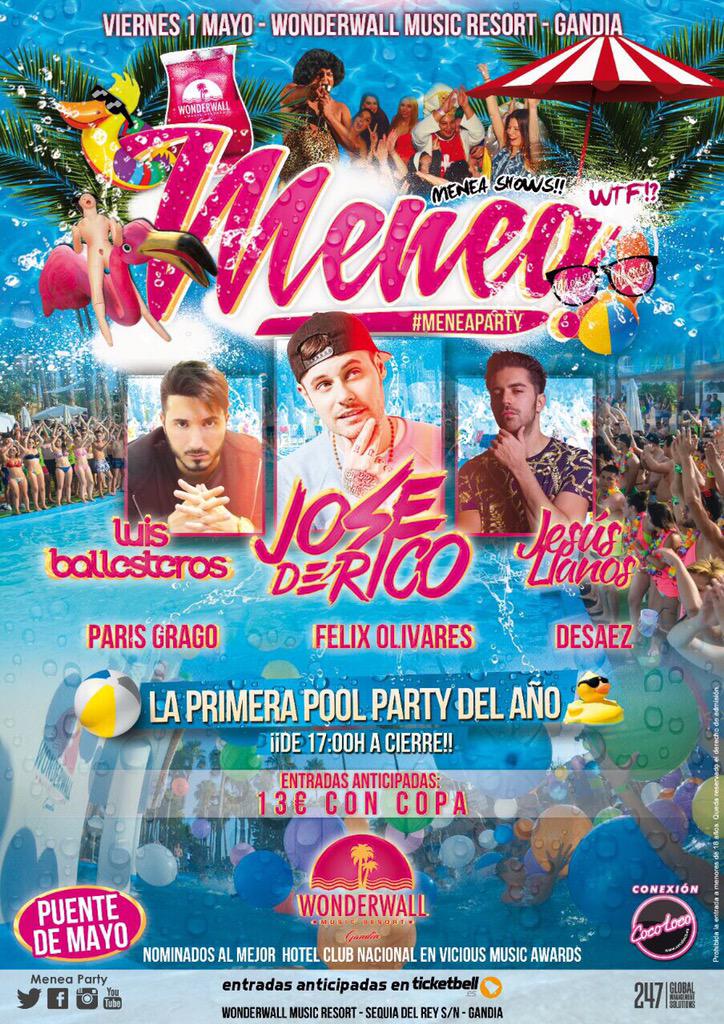 ListasFonseca's tweet photo. Vive la experiencia MENEA dia 1y2 la primera POOL PARTY x 35€ #Quenotelocuenten #Menea 
Compra de entradas 696641456 http://t.co/a23zsaIo3s