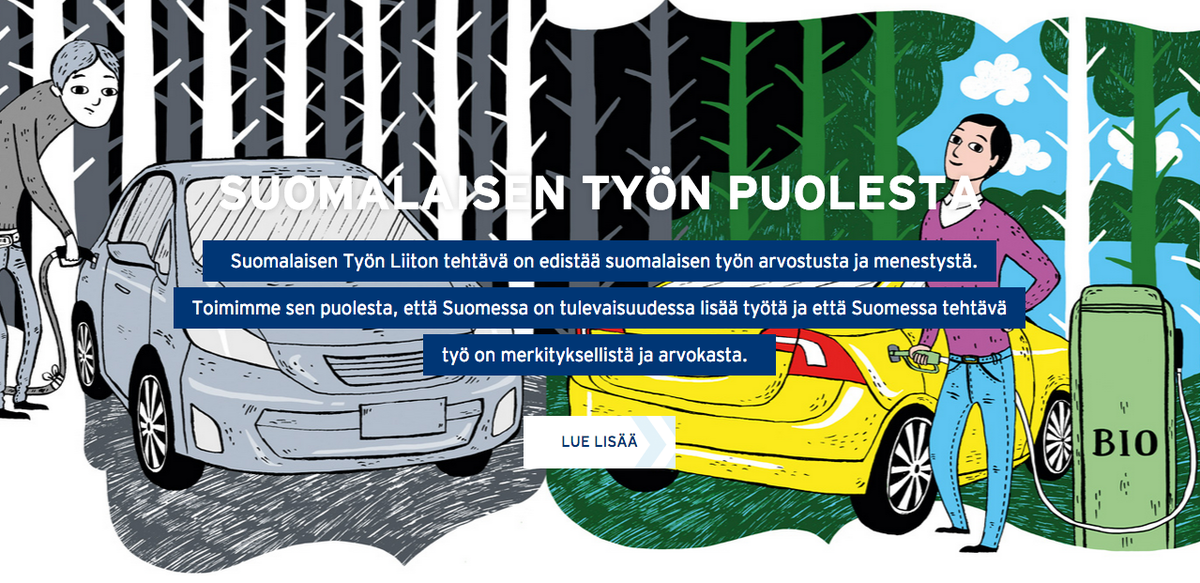 Suomalaisen työn liitto sai uuden upean verkkosivuston vuoden alussa. suomalainentyo.fi #webdesign #wordpress