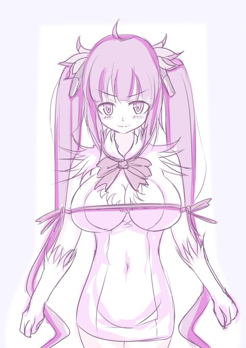 本絵の合間に落書きしたヘスティアちゃん☆(まだアニメみてないけど 