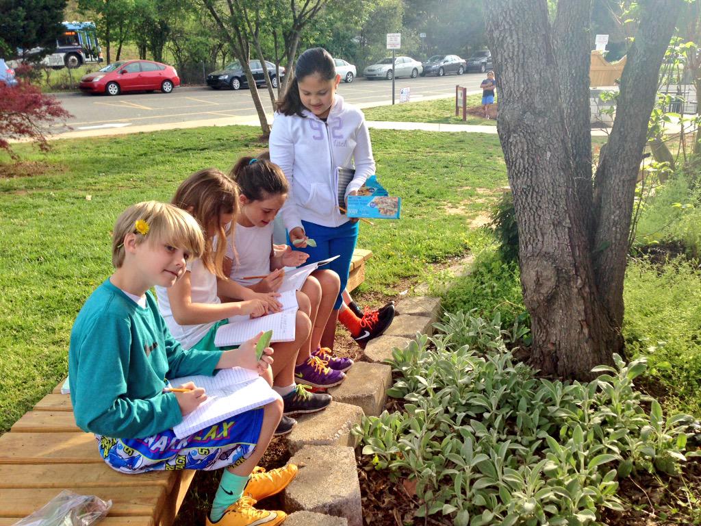 fpgbgrade3's tweet photo. Writing &amp; sketching our observations on our nature walk today! ☺️🌱🌸 #fpgbleones #chccs @fpgbilingue http://t.co/ecss6ickYh