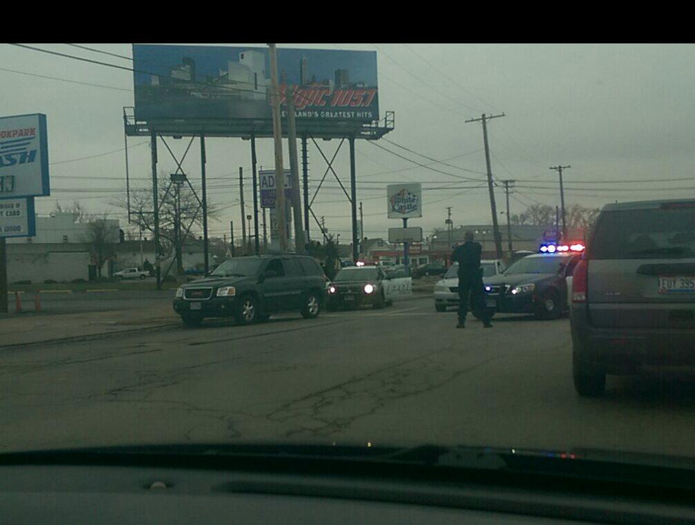 BeastKenFJ's tweet photo. So, almost seen a dude get shot. Good ol Cleveland #Cleveland #cops #shooting #racialoutrage http://t.co/ohGfB2ilX5