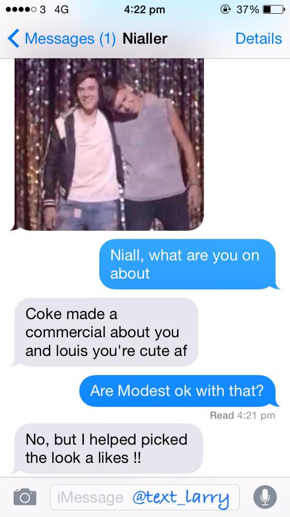 Apparently coca cola are 'Larry af'?!