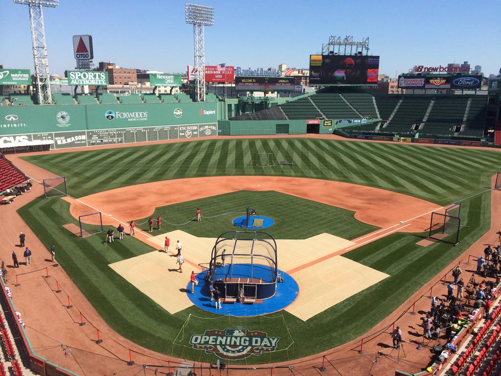 WEEI's tweet photo. Beautiful day for the @RedSox home opener! http://t.co/Cu6c85qH3D