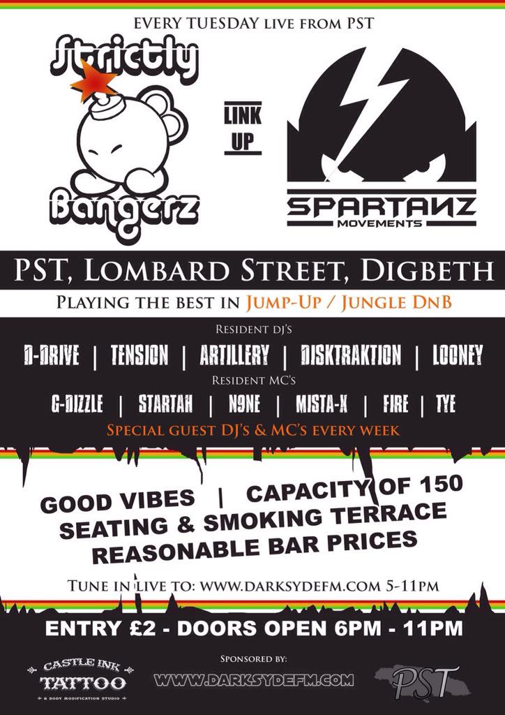 SpartanzPhoenix's tweet photo. Tomorrow 6-11 club pst birmingham special guests DJ alpha and filth camp https://t.co/5YdWnrYmIr http://t.co/QD6ZtVZpGw