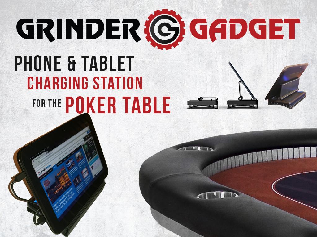 GrinderGadget's tweet photo. Charging station AND Stand for your tablet, on the #poker rail, airplane, desk or anywhere! http://t.co/Ni9qTXWAVY http://t.co/355YmJ15CX