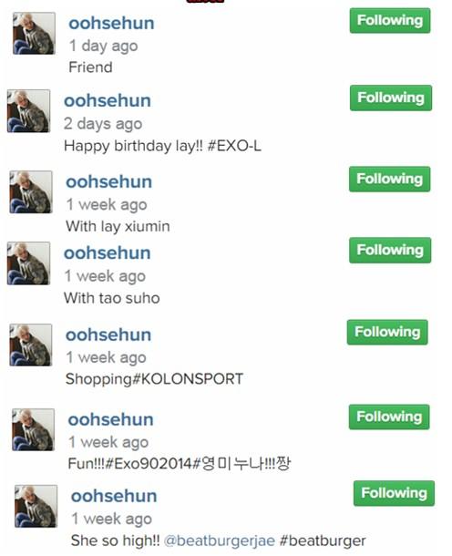baeqhun's tweet photo. when miranda followed sehun and he started posting everything in english i laughed at him but look at where he is now http://t.co/dl2wjiohgM