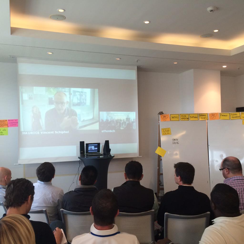 ChEffenberger's tweet photo. #danoneacademy MATE exchange session with Vincent Maurice (VP Operations Dairy) via VISIO http://t.co/yyFYnX8PNN