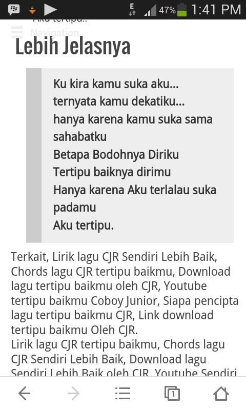 Lirik Lagu Cjr Kamu - Arsia Lirik