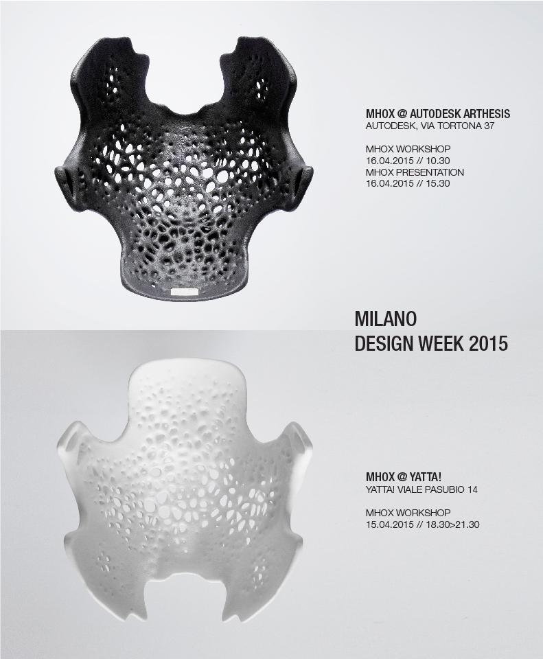 MHOX @ Autodesk​ ARTHESIS
arthesisdesign.wordpress.com
MHOX @ Yatta​
spazioyatta.it/blog/2015/04/0…