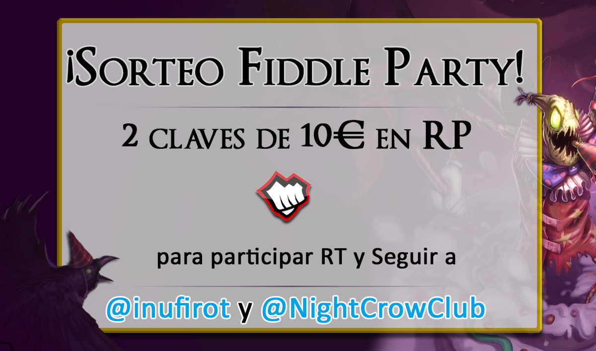 Inufirot's tweet photo. LLEGA LA FIDDLE PARTY! EL DIA 24 VIERNES! PARA PARTICIPAR RT Y FOLLOW A @NightCrowClub Y A MI! VA A SER INCREIBLE!!! http://t.co/87dV0j6VVE