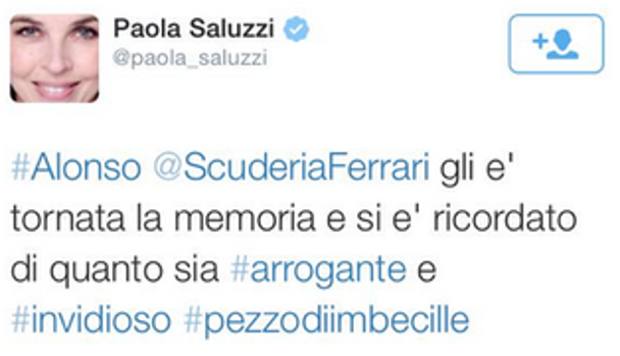 a3formula1's tweet photo. Suspenden a una periodista en Italia por llamar "envidioso" y "pedazo de imbécil" a Alonso http://t.co/5PGSgJOj5h http://t.co/R8pioIPIQf
