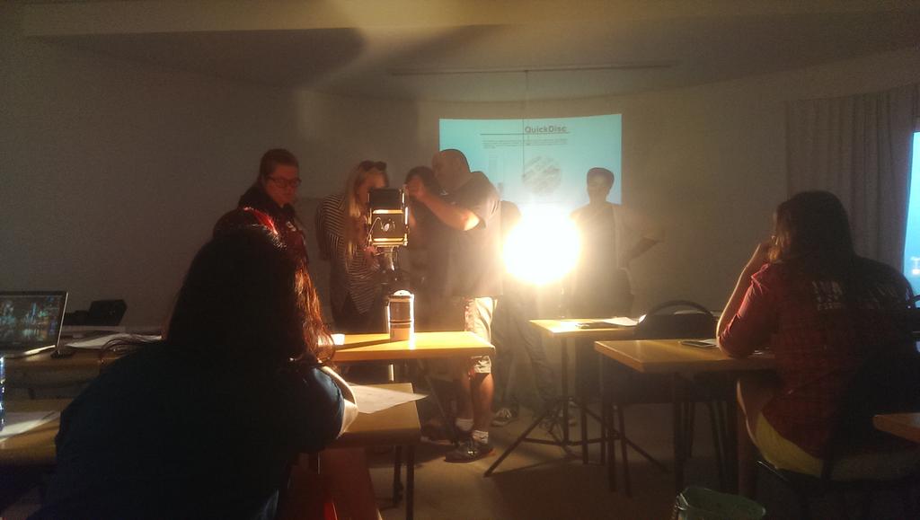 JvR_Photo's tweet photo. First day back at class at the @StellenboschA! @Garythbevan showing us the Large Format Photography ropes. http://t.co/eeQBZmwVZP