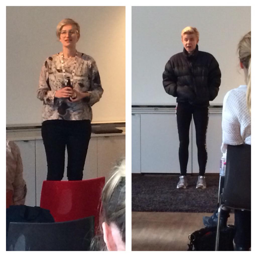 Vi kör förprepp inför #teklafestival . Olga och Robyn inleder. 2000 tjejer anmälda till 200 platser.