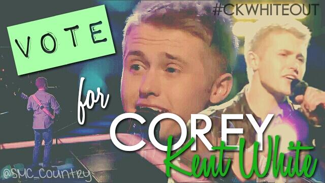 SMC_Country's tweet photo. Who's all ready to vote for @CoreyKentWhite on The Voice Tonight? #CKWhiteout #VoteForCorey http://t.co/4amFcAxPQt