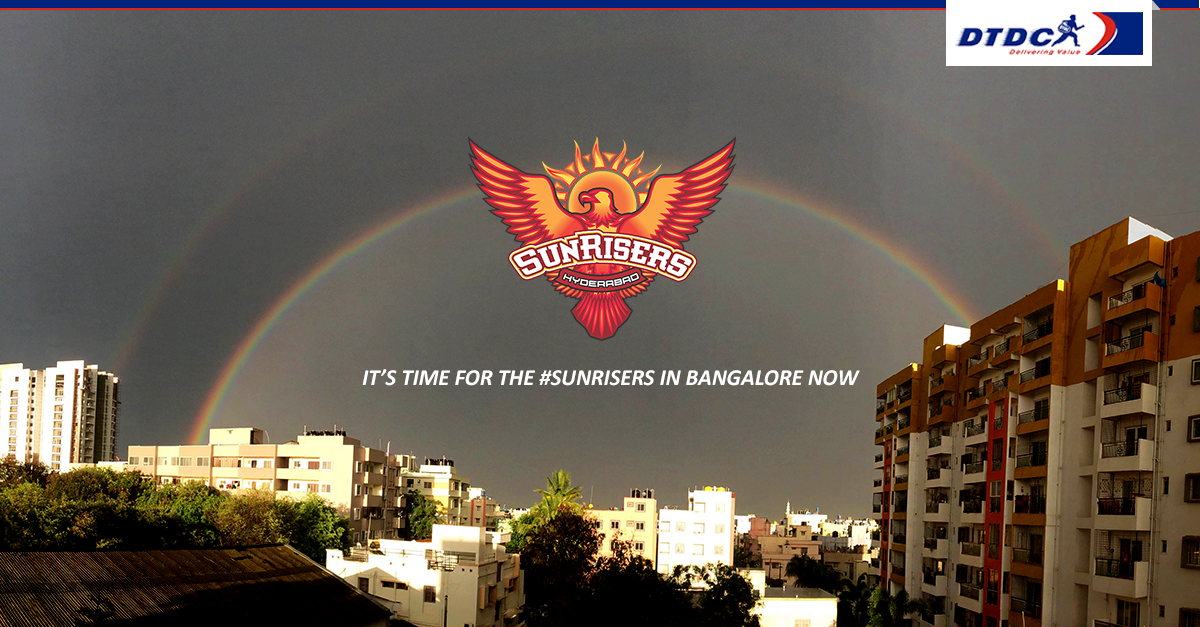 DTDCIndia's tweet photo. @DTDCIndia wishes the @SunRisers all the best...Go #OrangeArmy conquer #Bangalore !! #RCBvSRH #GetSetOrange http://t.co/2bVbBmtxS5