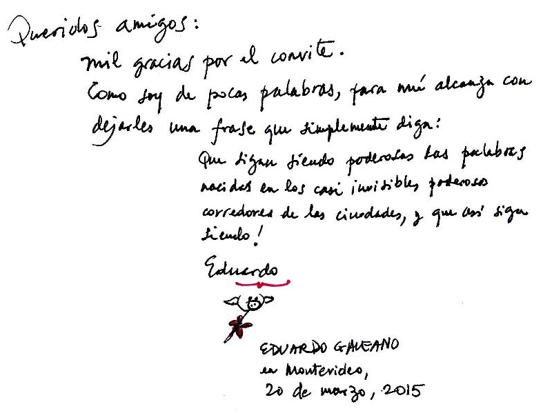 Ahora que arde la memoria del fuego, nos ilumina un manuscrito que recibimos días atrás... Hasta siempre, comandante.