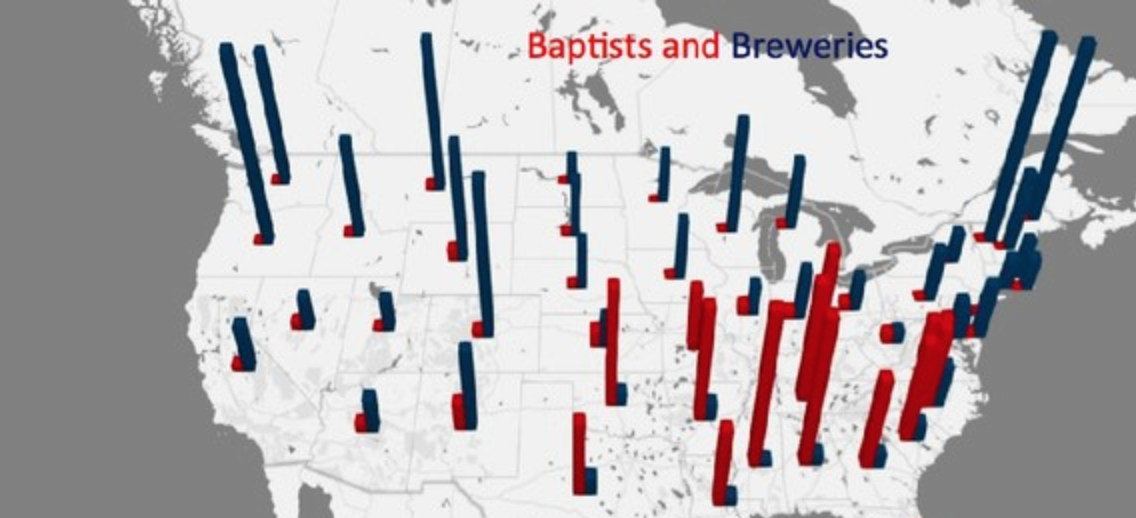 TheAtlantic's tweet photo. Why is the South the region with the fewest breweries? In short, it's because of the Baptists http://t.co/YzZeHdTtZZ http://t.co/NvU4HgoD8q