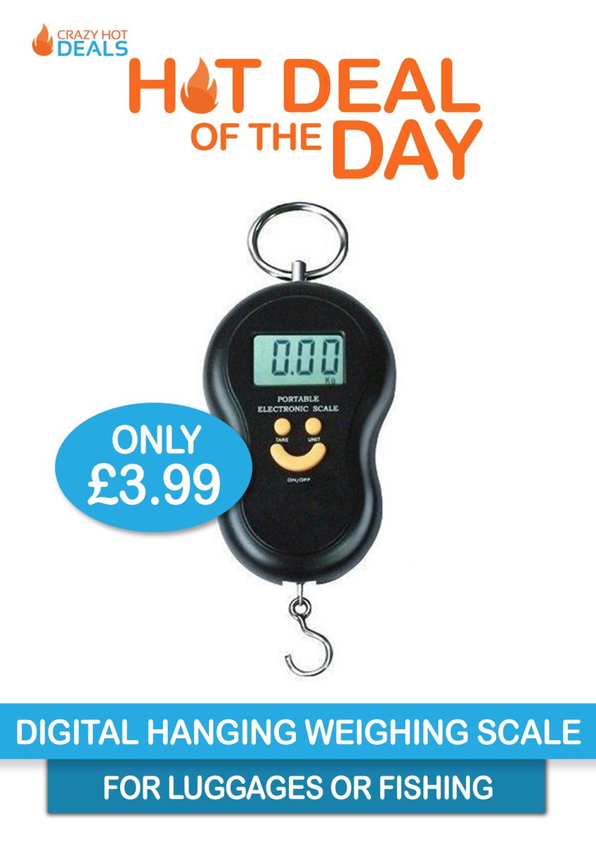 'The Easy Weigh to Go' with our Digital Hanging Weighing Luggage Scale ONLY £3.99 👌
crazyhotdeals.com/products/0-01g…