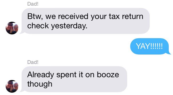 Lfooox's tweet photo. Thanks a lot dad (he doesn't even drink) http://t.co/Yf6GoQvqXF