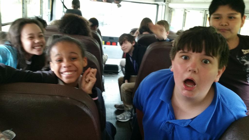 MrsBNashville's tweet image. Ready to roll w/ Mr. Strahin at the wheel: 5th &amp;amp; 6th grade science field trip to TPAC. #acquireknowledge